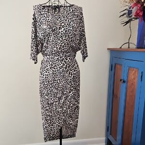Victoria's Secret Leopard Print Midi Dress